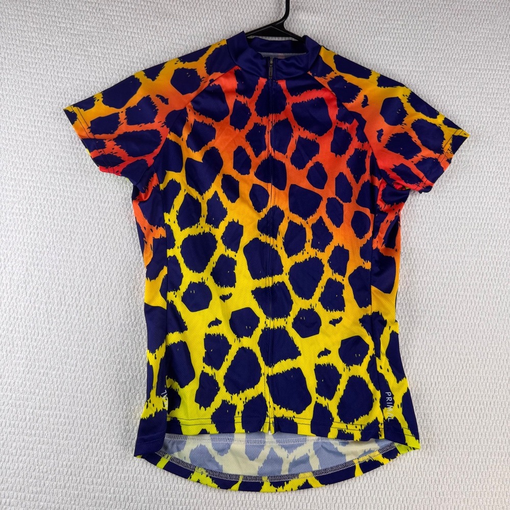 Primal Womens Cycling Jersey Size S Multicolor Animal Print Full Zip 3 Pocket
